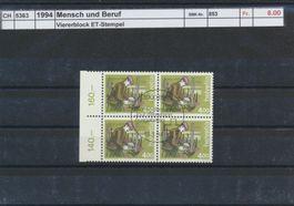 1994 "Winzer", Viererblock, ET - Stempel