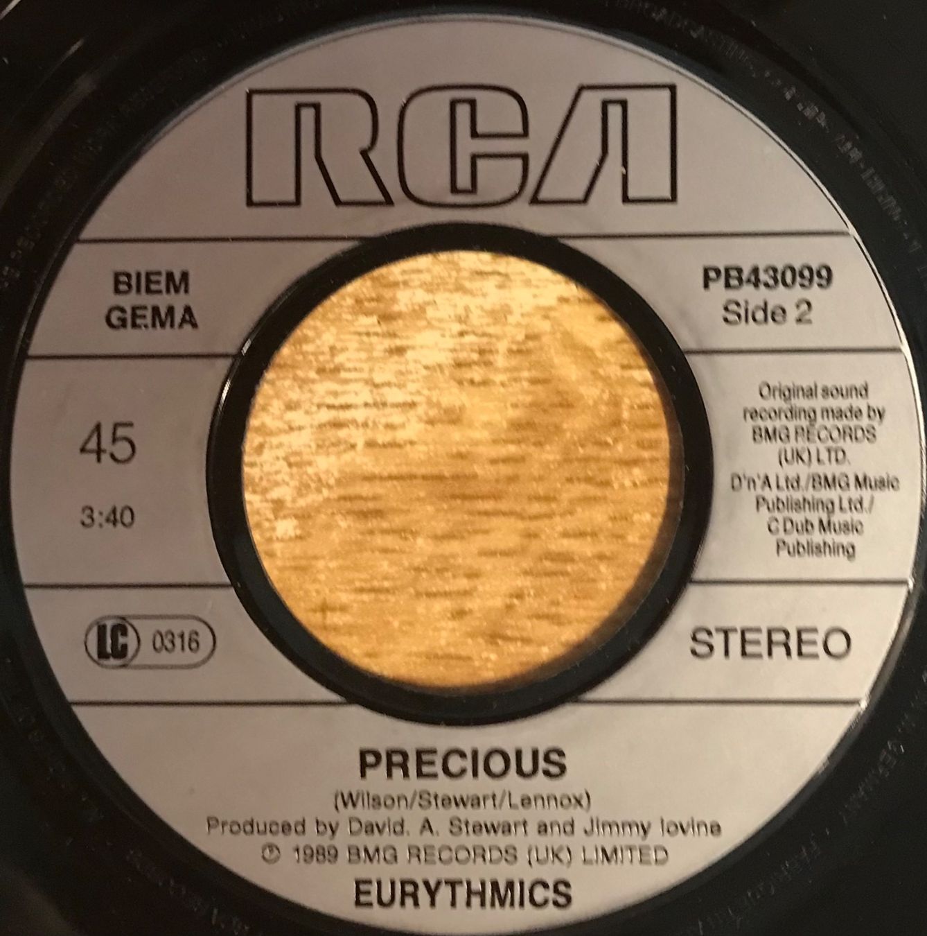 Dischi in vinile: EURYTHMICS - REVIVAL – Usato da Bussigny venduto da vinyl-pas-cher 3