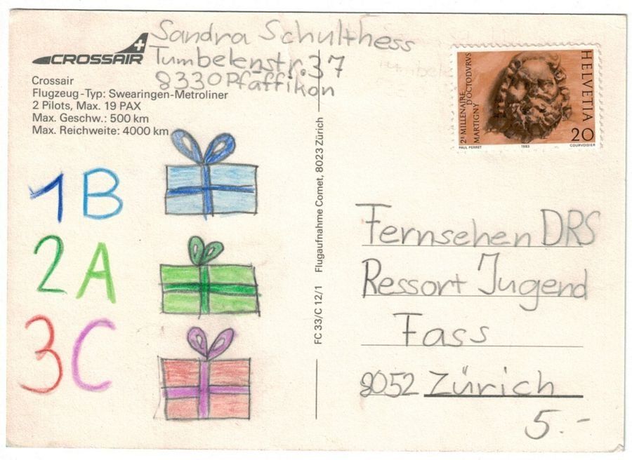 Cartoline postali: Crossair Swaeringen Metroliner – Usato da Frauenfeld venduto da POML 1