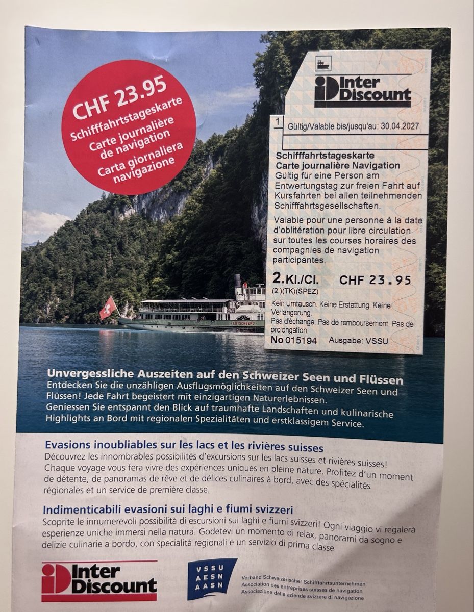 Tickets: Schifffahrtstageskarte  – Neu (gemäss Beschreibung) aus Pratteln von emoci