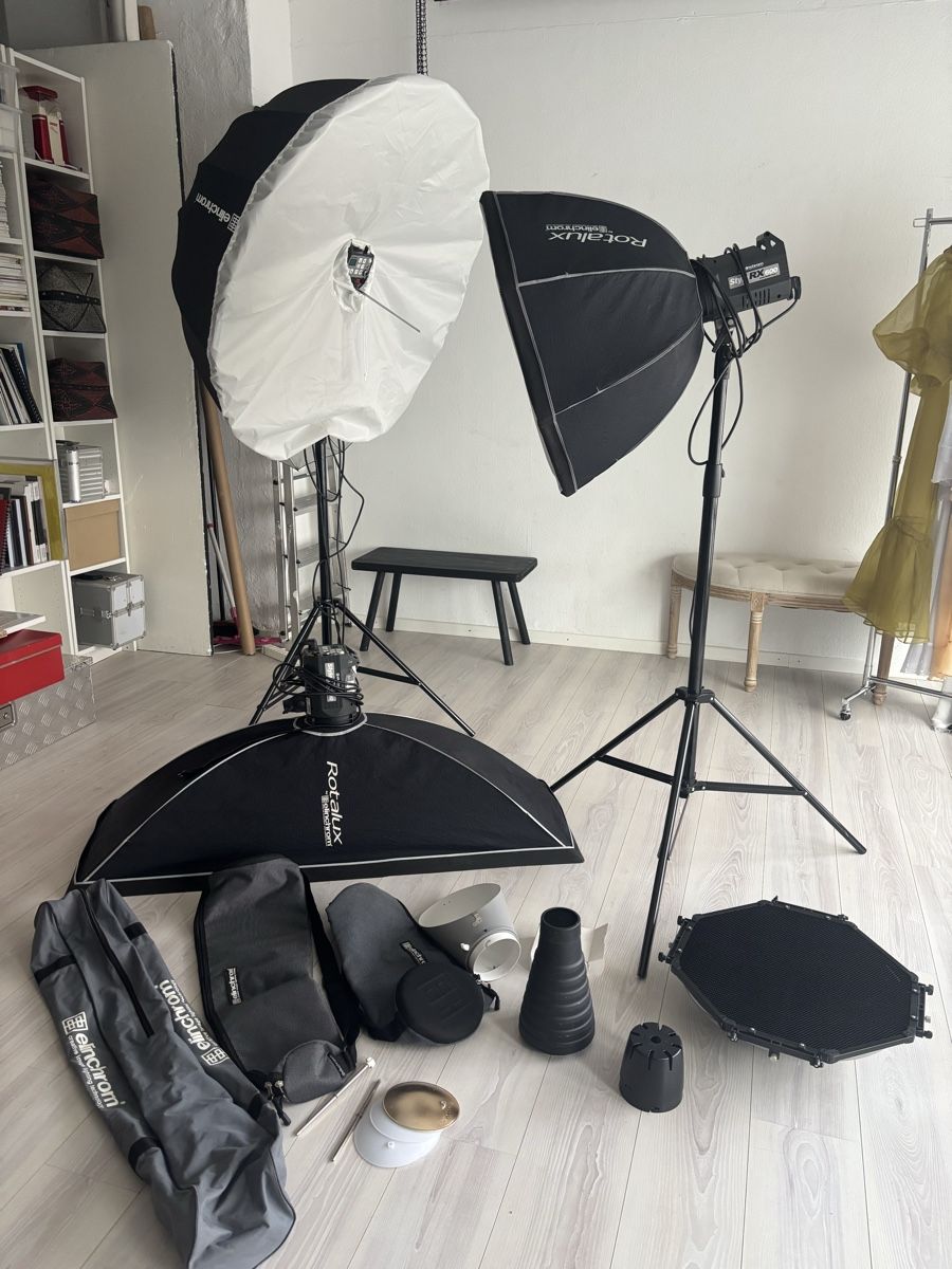Elinchrom Flash: Elinchrom 3er Set Studioblitz mit Diffuser – Usato da wädenswil venduto da vandalos