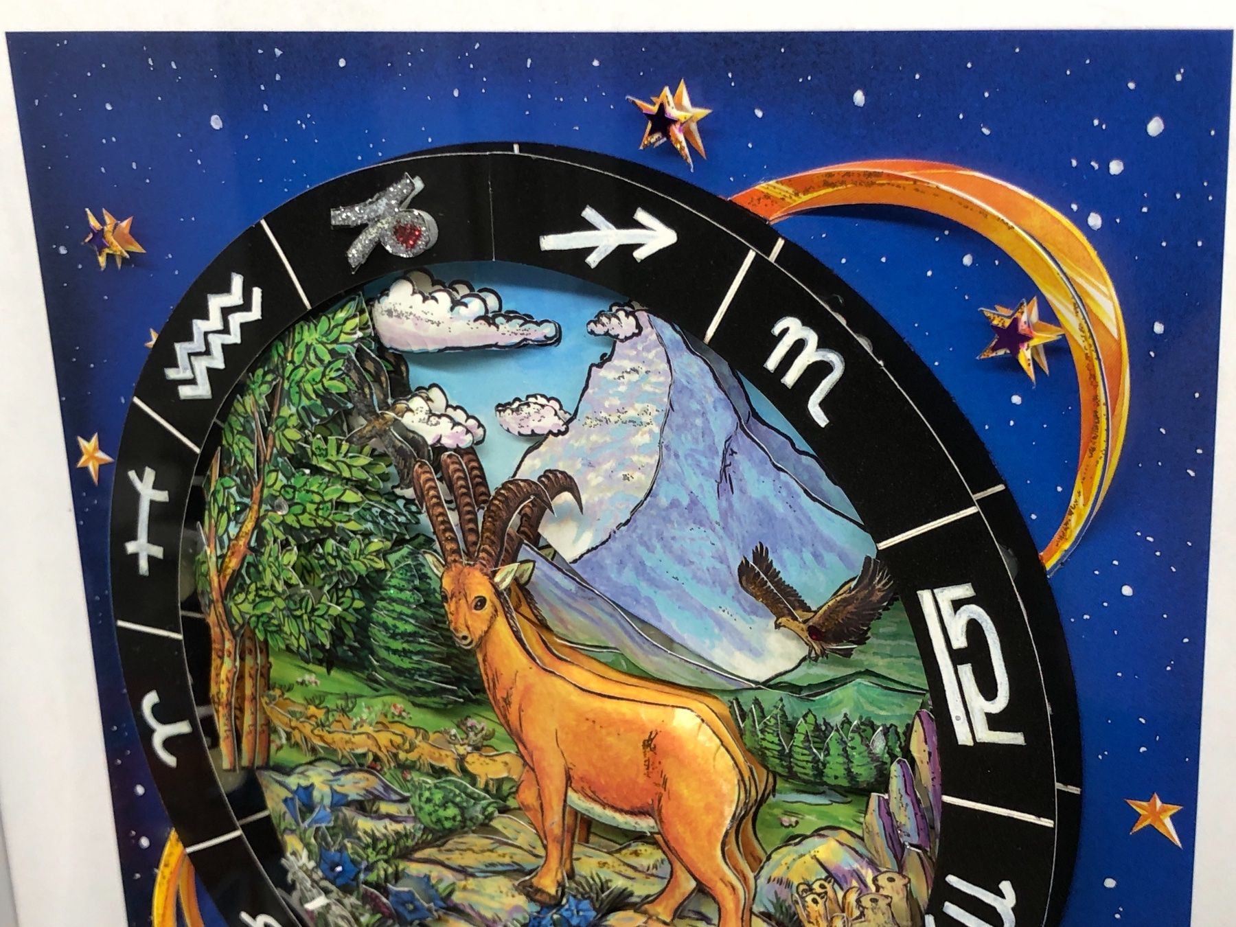 Dipinti: 3D Bild / Sternzeichen Steinbock / 40x40cm - Silber – Nuovo e nell'imballaggio originale da Bergdietikon venduto da Garak 4