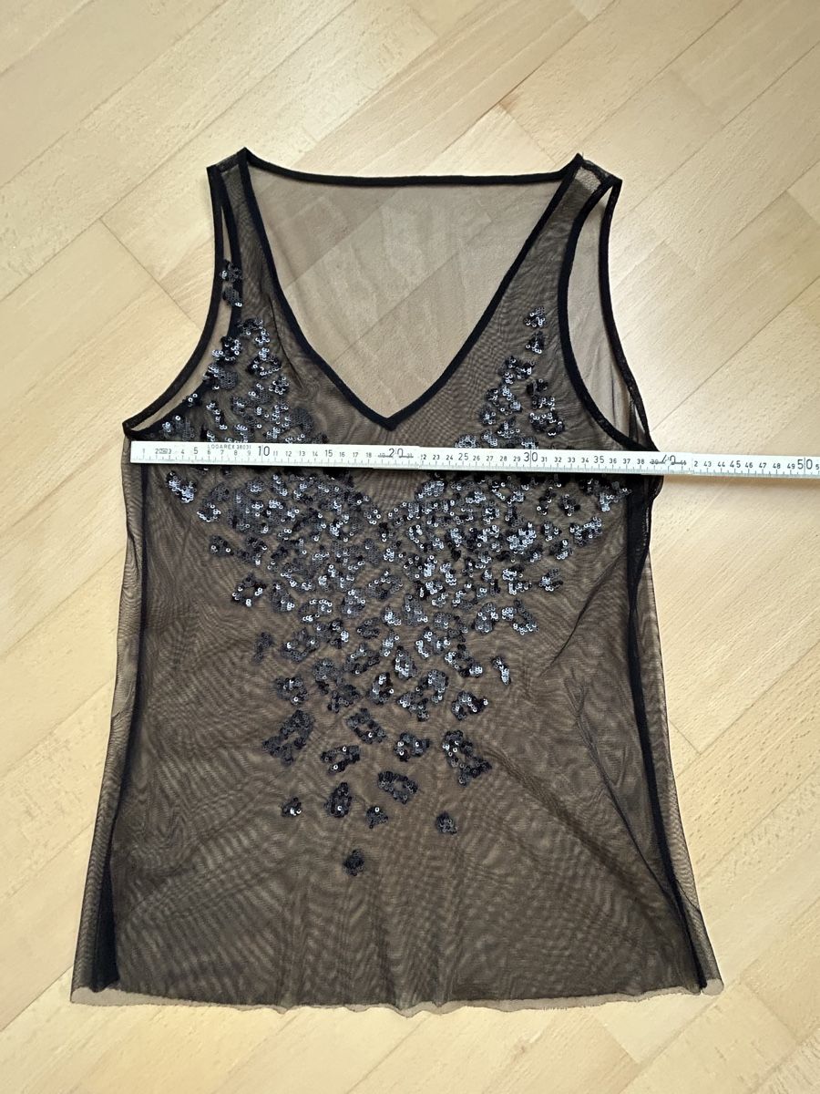 Top: Tank -Top Tüll schwarz Gr. M – Usato da Reinach BL venduto da meinstil 3