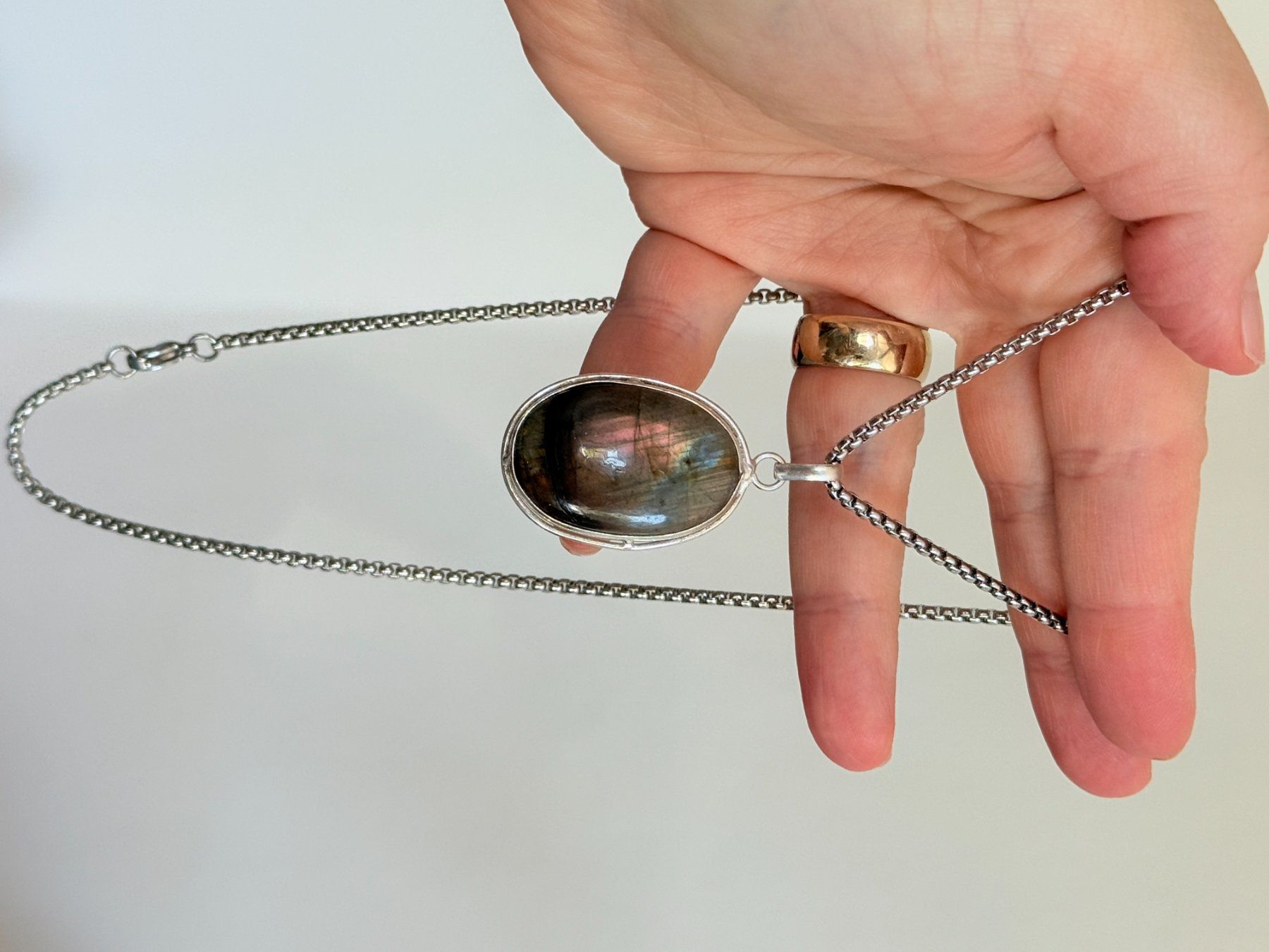 Catenine: Collier pendentif Labradorite - Élégant 💎 – Nuovo e nell'imballaggio originale da Genève venduto da AWWA 5
