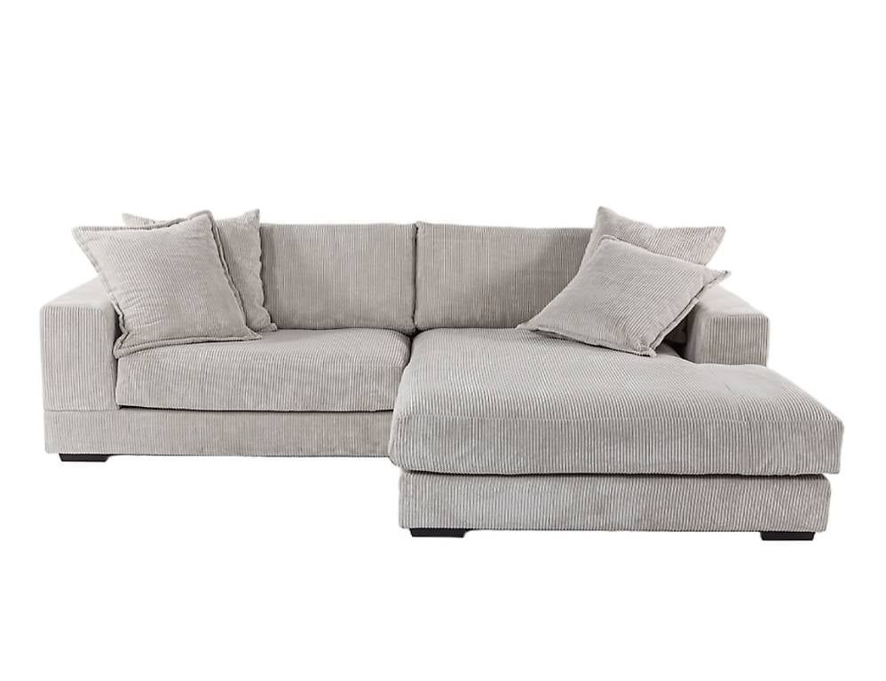 Conforama Divani: Canapé d'angle velours beige – Usato da Genève venduto da anj_9y2p