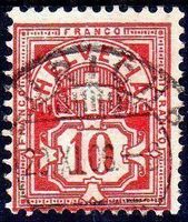 1906 ZIFFERMUSTER 10 RP STARK VERSCHOBENES MARKENBILD - B549