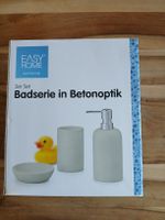 NEW! Easy Home bathroom accessories set in concrete look.