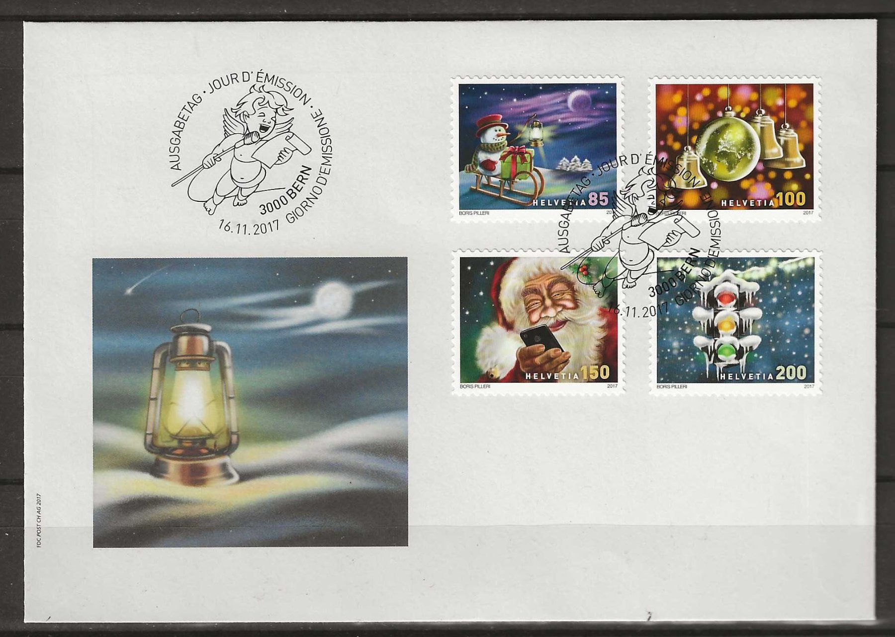 Tutti i francobolli: F1654 - FDC Noel 2017 – Usato da Trélex venduto da Phil_Albert