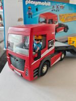 Playmobil 5467 Schwertransporter / Tieflader mit Kranbauteil