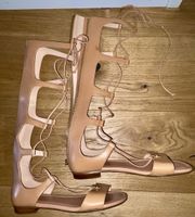 Michael Kors Römer Sandalen Gladiator Beige Tan Gr. 8M 38.5