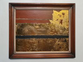 Bild Wüste mit Gold 36 x 29 cm