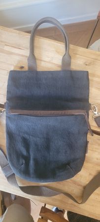 Sac à main femme E-m-el noir toile cuir  bon état
