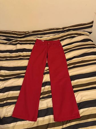 Jean rouge taille basse S