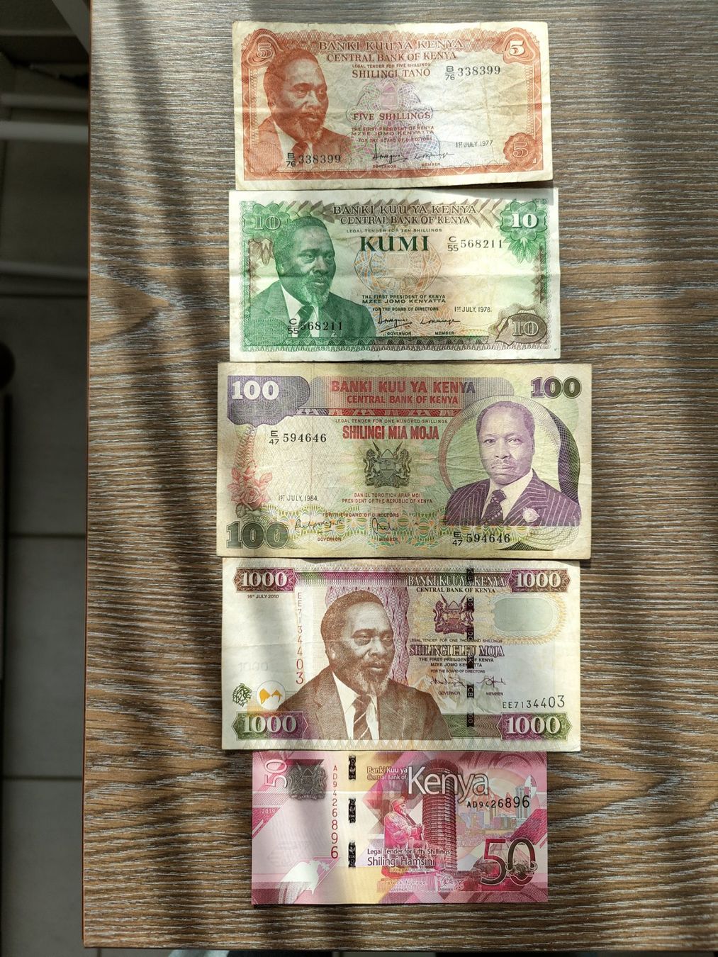 Billets de banque: LOT Kenia 5 Stück !!!!!!! – D'occasion à Flaach par Lonzo99