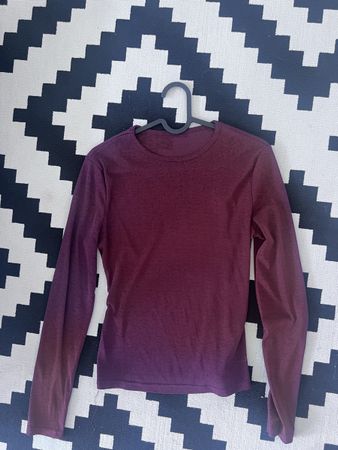 Langarmshirt Damen bordeaux leicht transparent guter Zustand