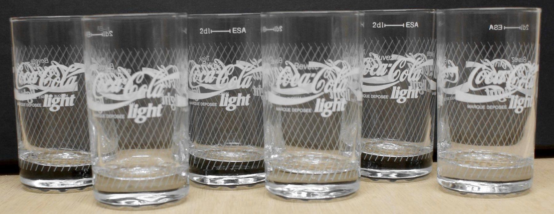 Coca-Cola Gläser: 6 Coca-Cola Gläser light 2 dl – Neu (gemäss Beschreibung) aus Pfäffikon ZH von Colacity 1