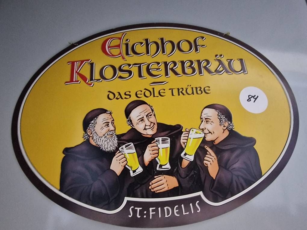 Eichhof Schilder: Seltenes Eichhof Klosterbräu Bierschild – Gebraucht aus Ottikon von nag-champa77 1