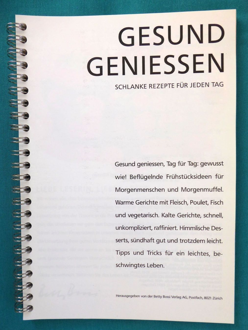 Libri: Gesund Geniessen - Betty Bossi – Nuovo (secondo la descrizione) da Wettingen venduto da tonia3 1