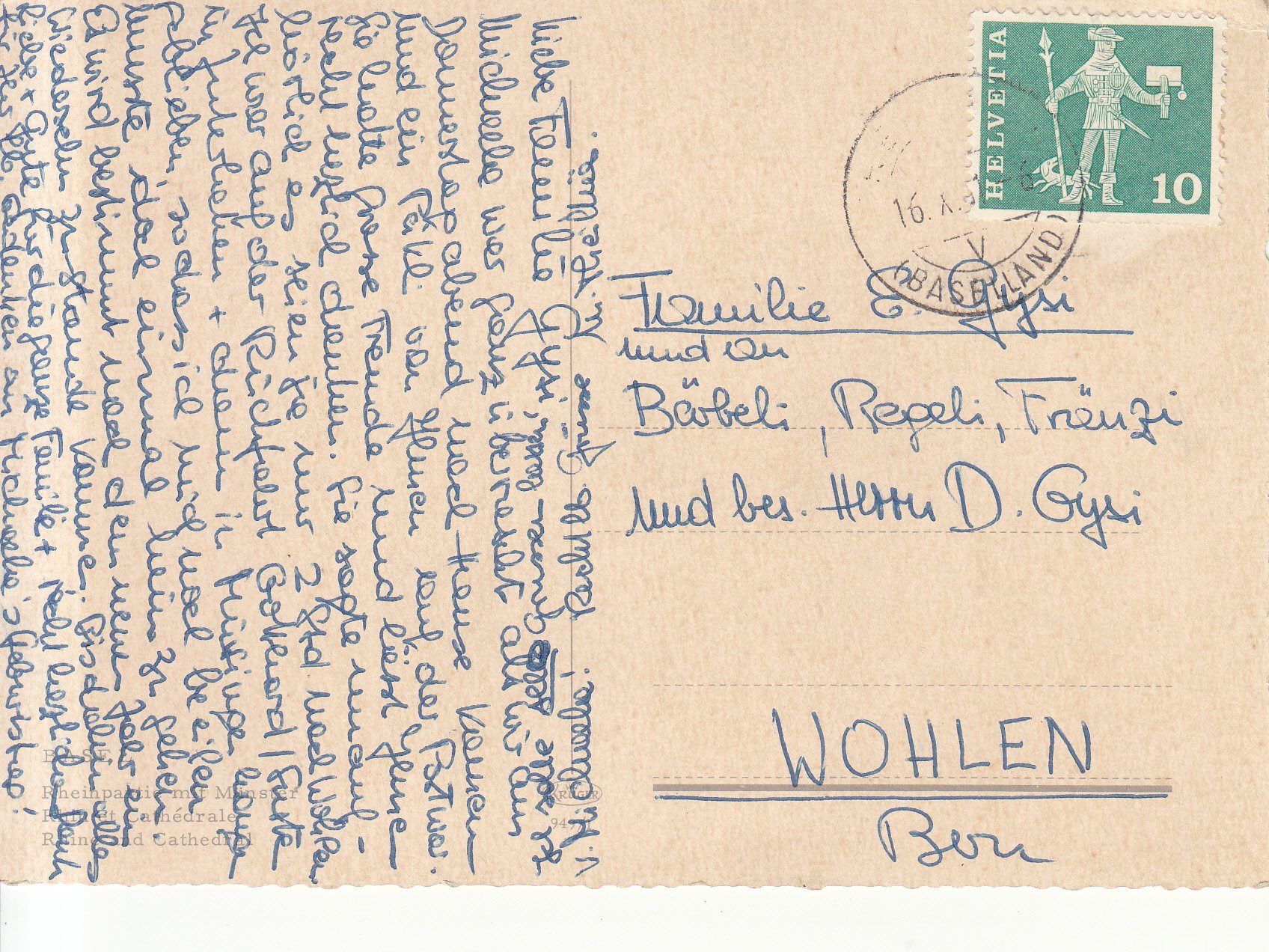 Ansichtskarten: Basel 1961 – Gebraucht aus Bürglen TG von StampGraf 1
