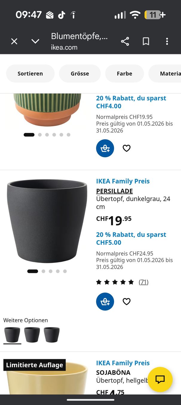 Pots de fleurs: Blumen Übertopf  – Neuf (Voir description) à Liestal par bl4410 2