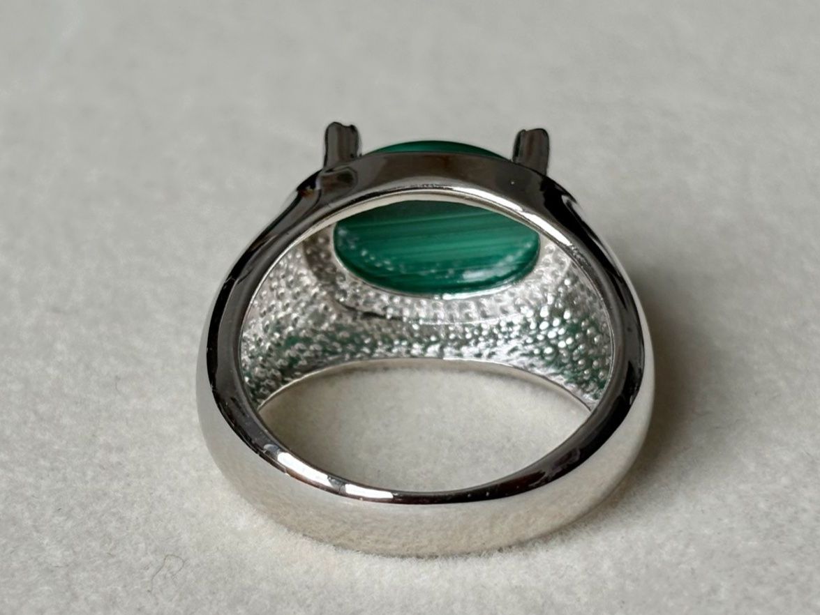 Anelli: Ring Malachit, 4 Brillanten, Silber 925, Gr. 60, NEU – Nuovo (secondo la descrizione) da Brugg AG venduto da lau_9rvy 3