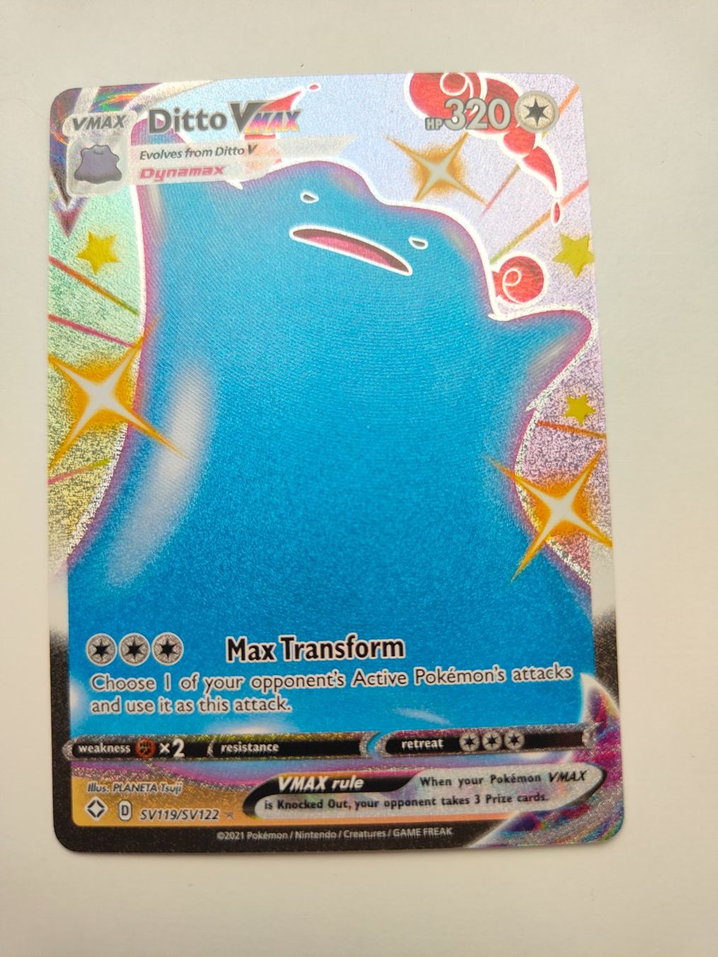 Pokémon Carte collezionabili: Pokemon Ditto VMAX Shiny Full Art – Usato da Thalwil venduto da FigurenFreunde
