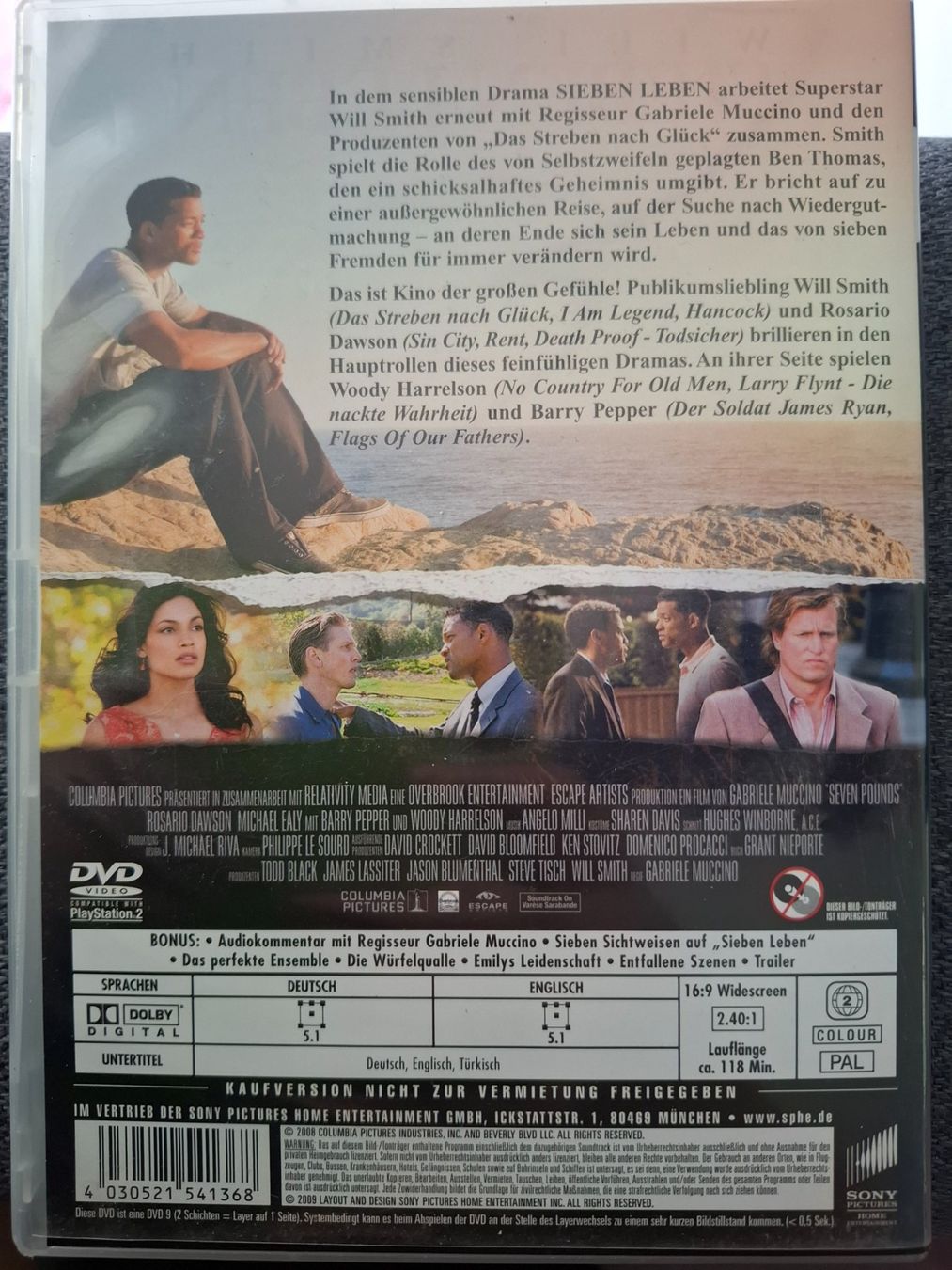 Alle DVDs: DVD Sieben Leben mit Will Smith – Gebraucht aus Eiken von Lashar 1