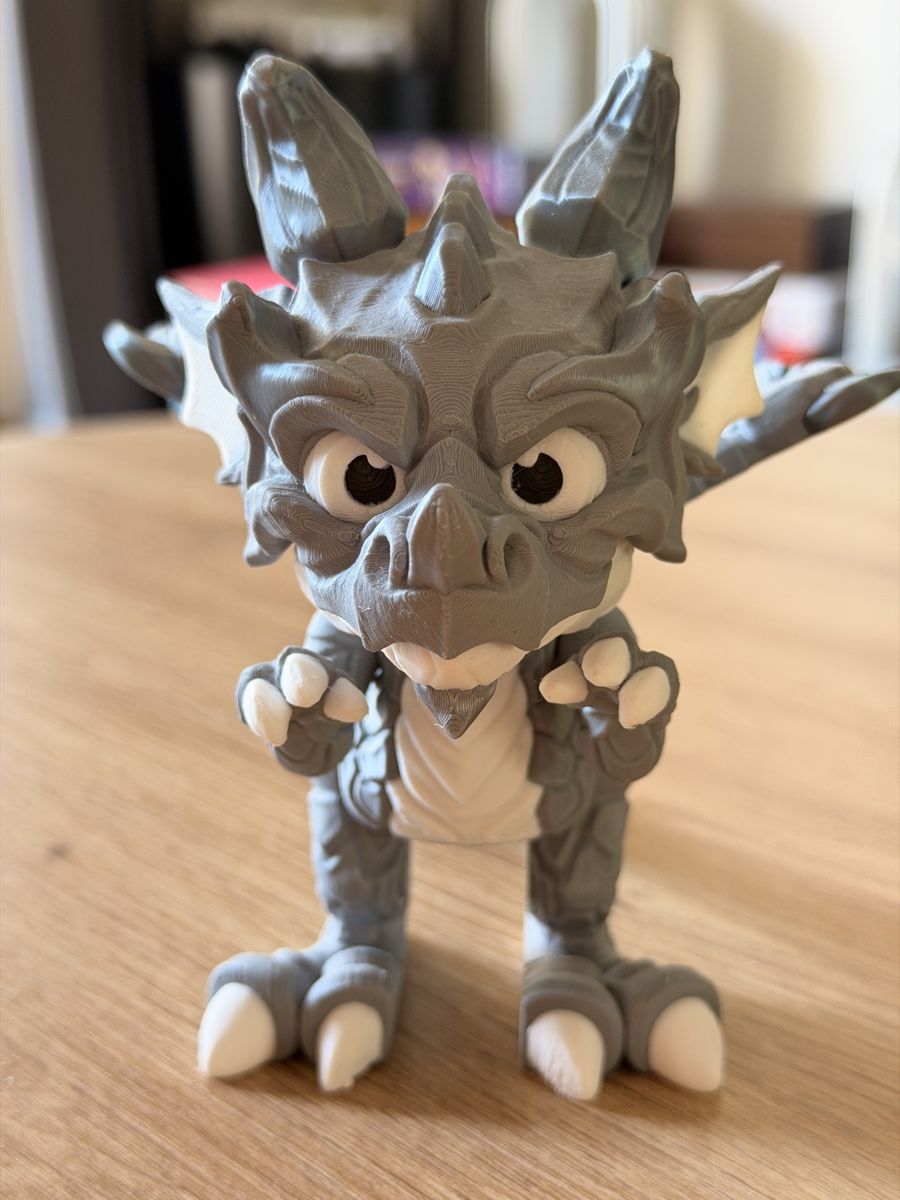 Figuren: 3D Druck Drache grau ca 10cm – Gebraucht aus Basel von dgrauwiler