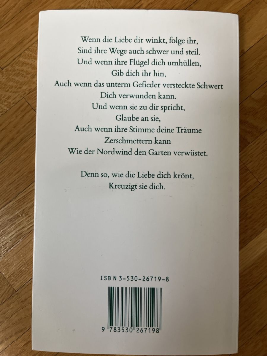 Bücher:  Der Prophet,  Khalil Gibran – Gebraucht aus Lausanne von Emma010 1