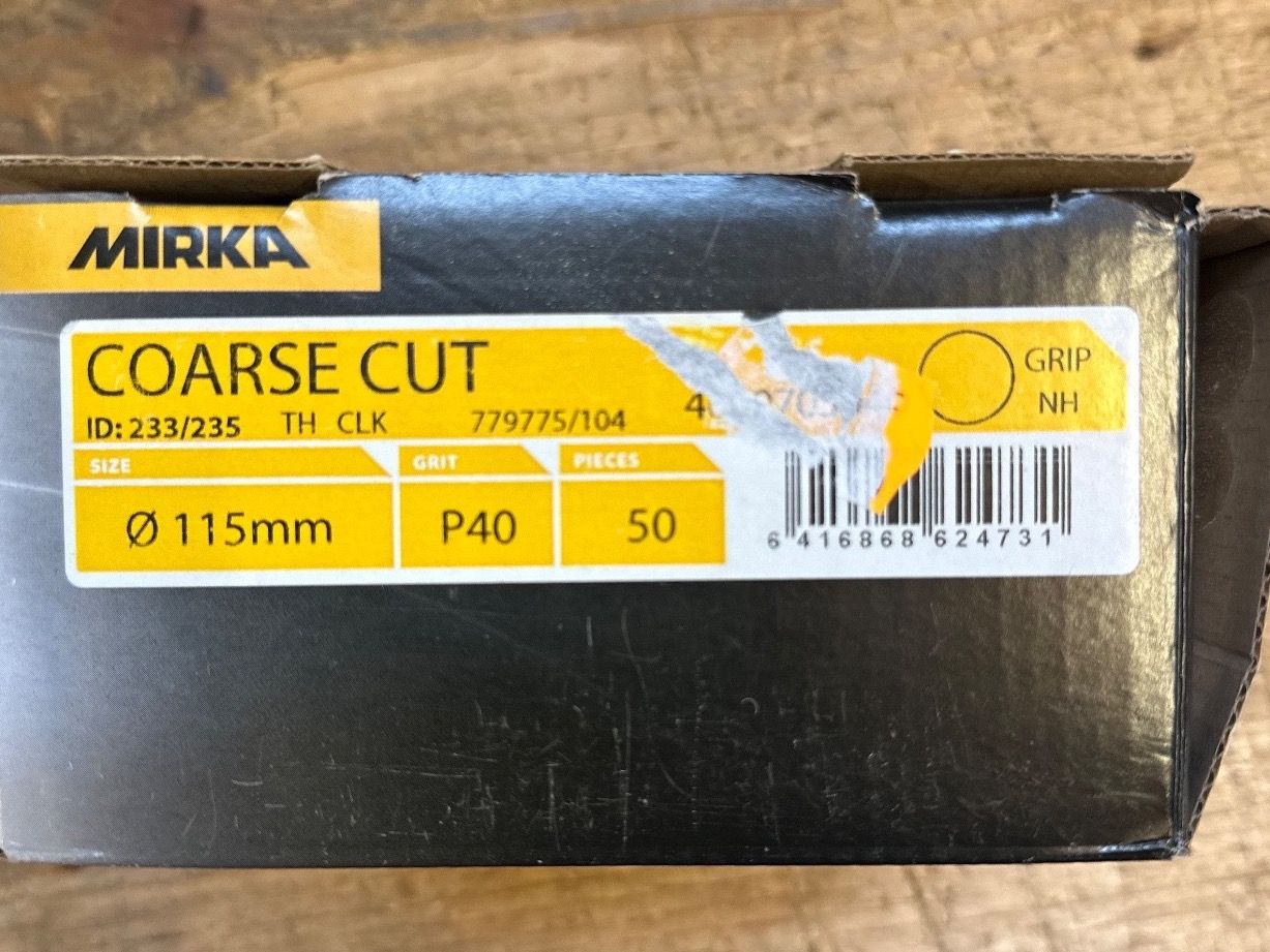 Mirka Smerigliatrici & Lucidatrici: Mirka Coarse Cut Schleifmittel d = 115mm – Nuovo (secondo la descrizione) da Uetendorf venduto da Revotool