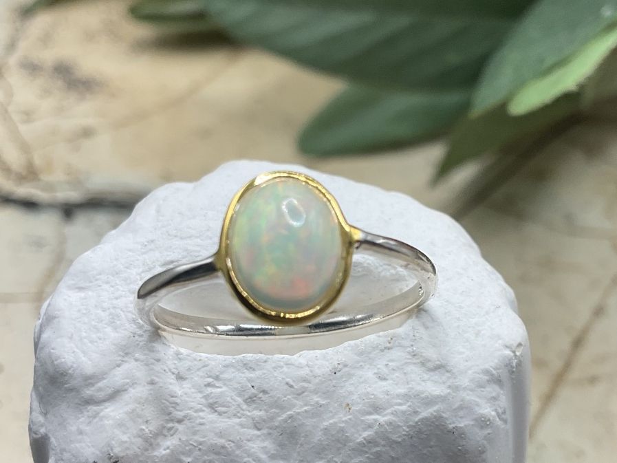 Anelli: Opalring schlicht und wunderschön, Gr. 6.75 – Nuovo (secondo la descrizione) da Luzern venduto da S.Kern01