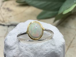 Opalring schlicht und wunderschön, Gr. 6.75