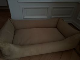 Hundebett beige rechteckig neu 70cm x 110cm
