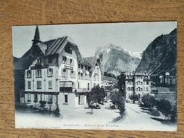 Alte PK / Grindelwald - Bahnhof Hotel Terminus Gelaufen 1906