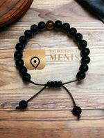 Armband Perlenarmband Herren Lava Perlen Schmuck Armschmuck