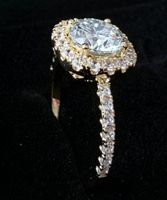 Bague argent avec diamant de moissanite de 2 ct certifié GRA