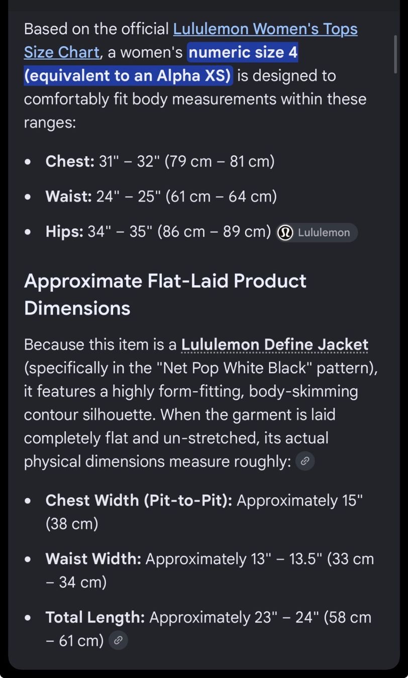 Lululemon Giacche: Lululemon Athletica Jacket Size 4 Black White Pattern – Usato da Herbligen venduto da T-esthetic 4