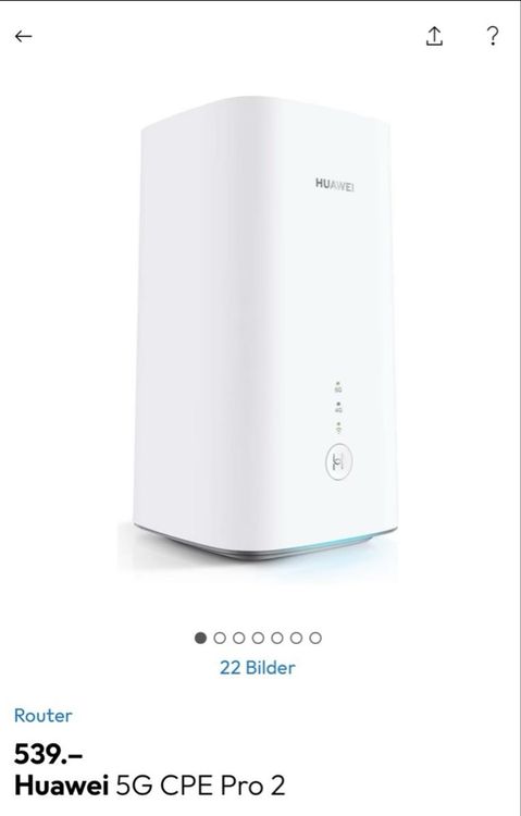 Huawei 5G CPE Pro 2 Router (Gebraucht) in Zürich für CHF 150 – mit ...