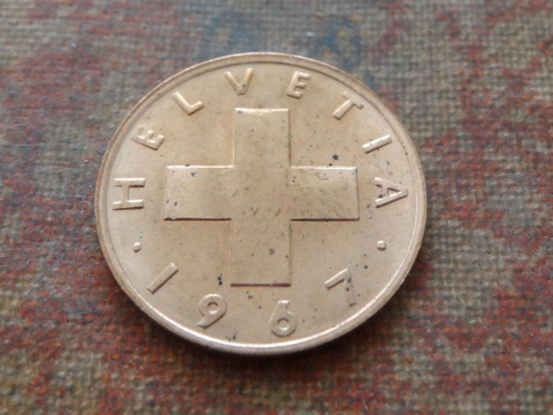 Tutti le monete: 1 Rp. 1967   (B) – Usato da Romanel-sur-Lausanne venduto da Swift13