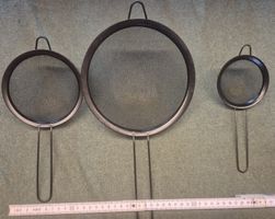 Küchensiebe Set 3 Stuck Metall mit Griff 10 - 25cm.