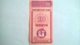 Billet banque Mongolie 10 Mongo 1993 UNC