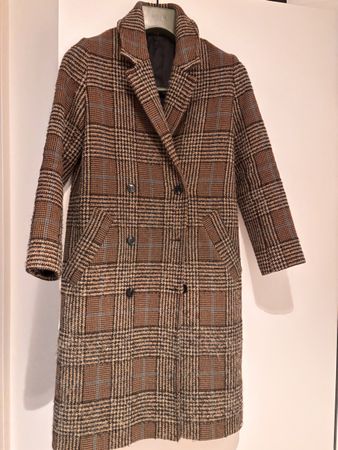 Samsøe Samsøe wool blend coat, Gr. S, checked 🧥