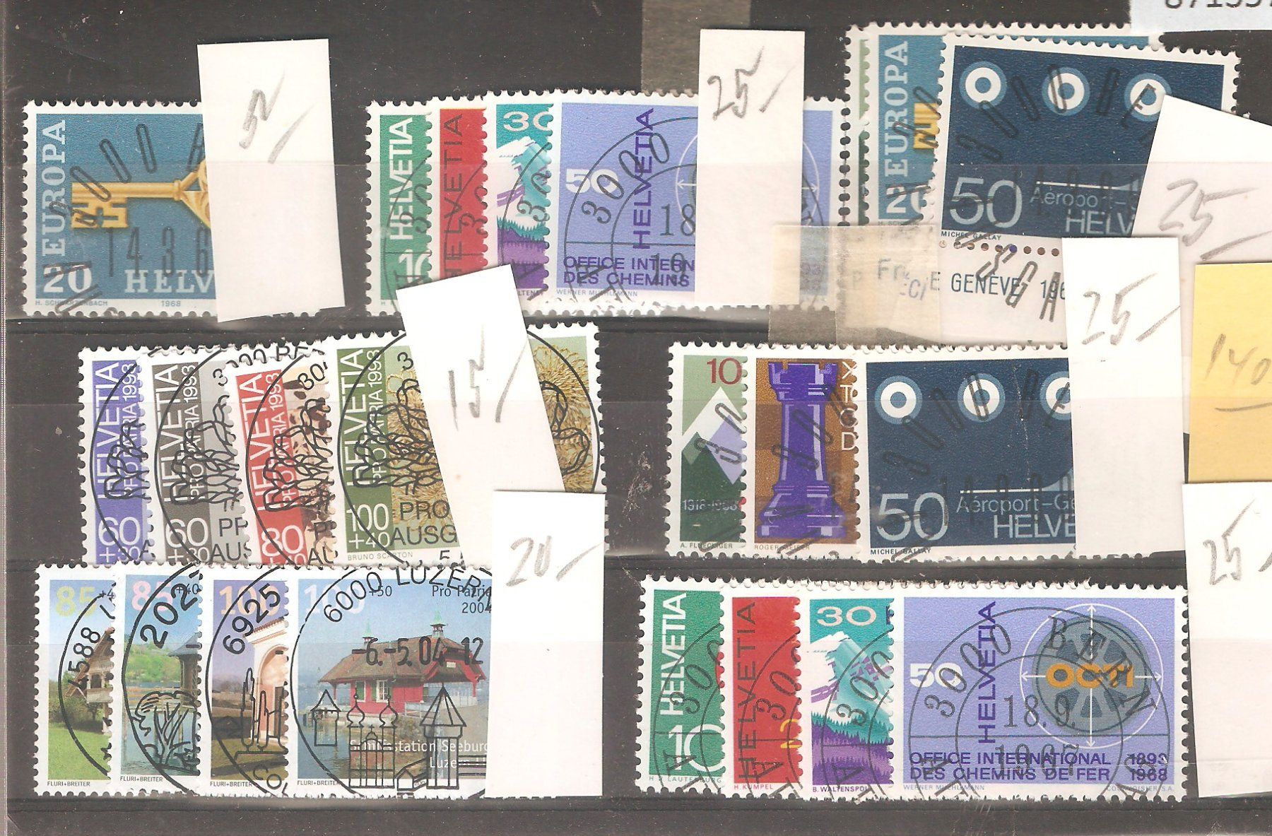 Tutti i francobolli: 7 Ausgaben mit Vollstempel – Usato da Lausanne venduto da Whorvath
