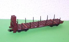Rivarossi H0 2108 FS Flach-/Rungenwagen mit Bremserhaus Poz
