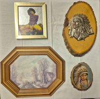 7er Bilder-Set – Vintage Kunst, Kupfer & Kanada-Originale