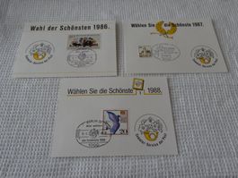 Die schönsten Briefmarken 1986 1987 1988 Postkarten