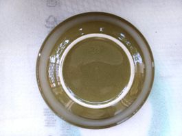 RÖSSLER große runde Olivgrün Platte 26cm -E13