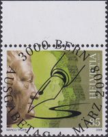 2008, Nr.1258 "A. von Haller" mit Ersttags-Voll-Stempel +TAB