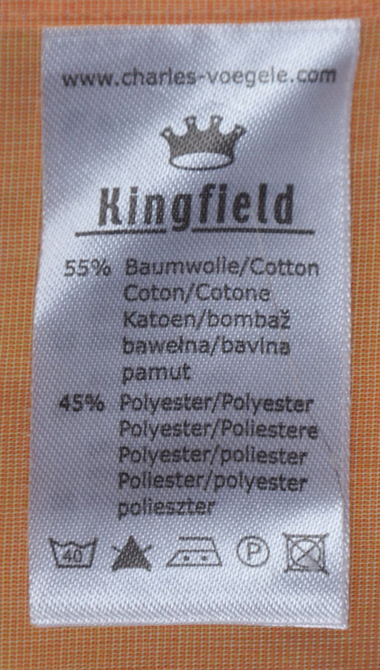 Camicie: oranges Kurzarm Herren-Hemd von Kingfield, Grösse: 39 – Usato da Niederhasli venduto da littledrop 3