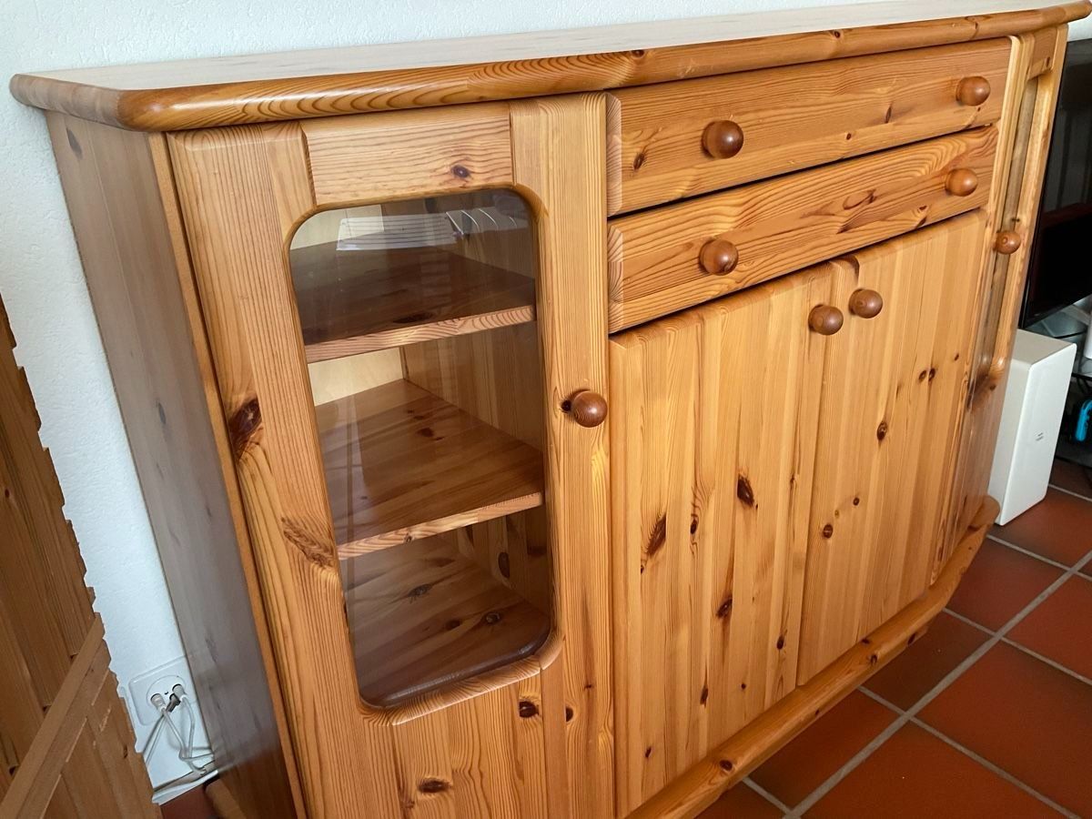 Vetrine: Highboard/Vitrine aus Kiefernholz – Usato da Dagmersellen venduto da Pining1 7